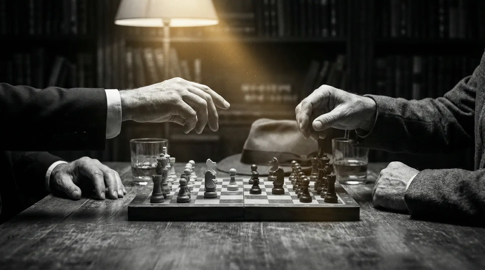 配音帝 艺术探索系列 - 非线性叙事，棋盘上的对弈象征命运的交错